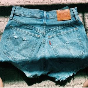 Levi’s 501 distressed shorts
